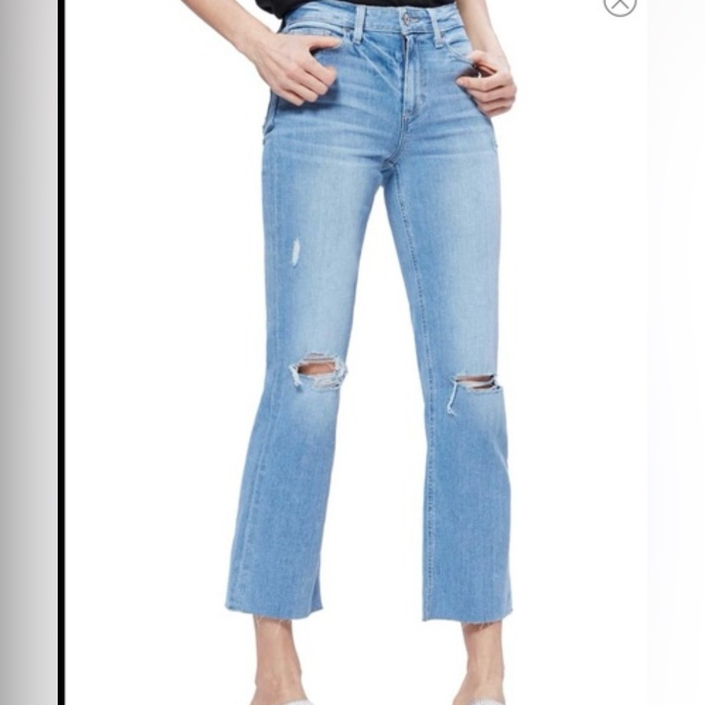 PAIGE Light Blue Straight Leg Jeans